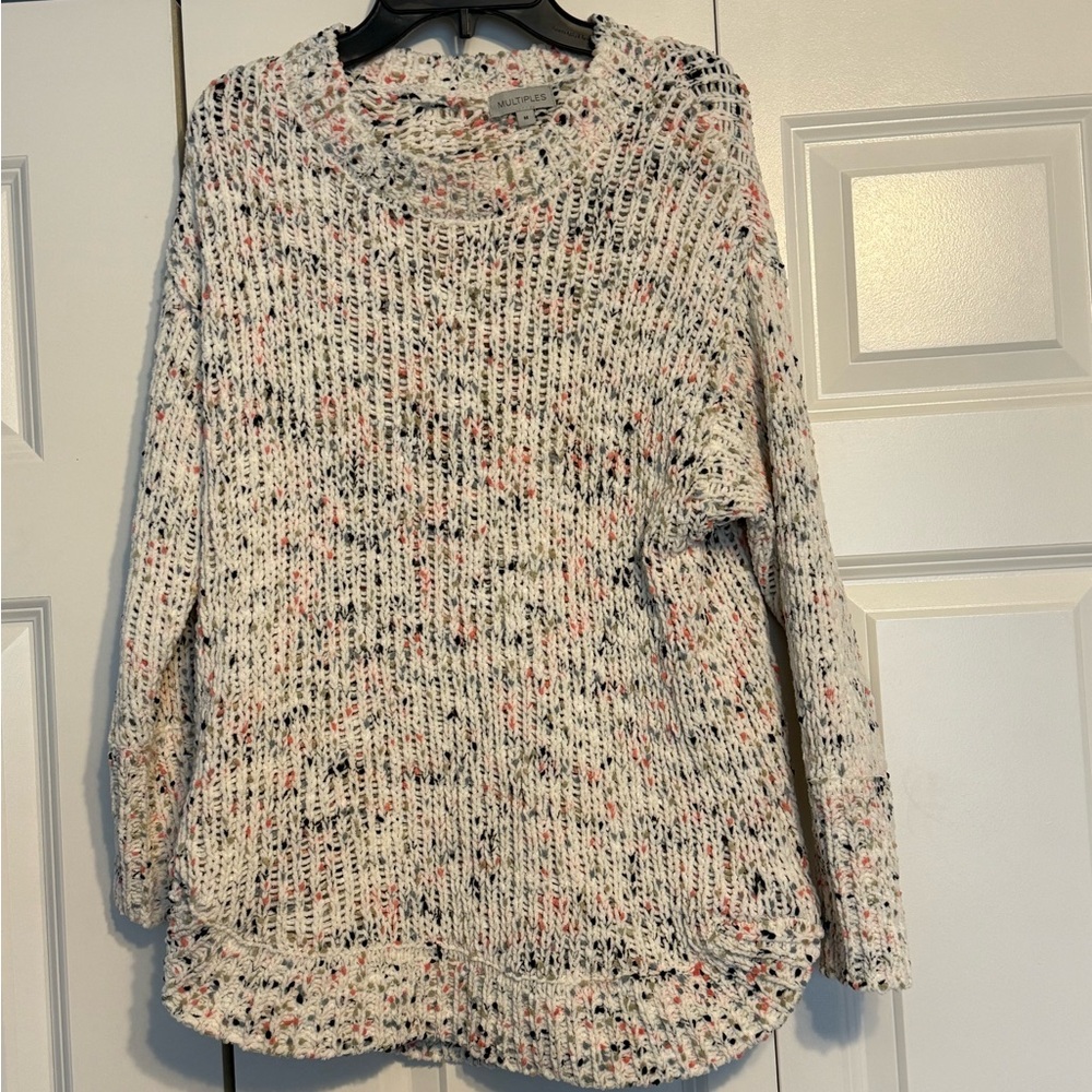 Women's Multicolor Knit Crew Neck Sweater